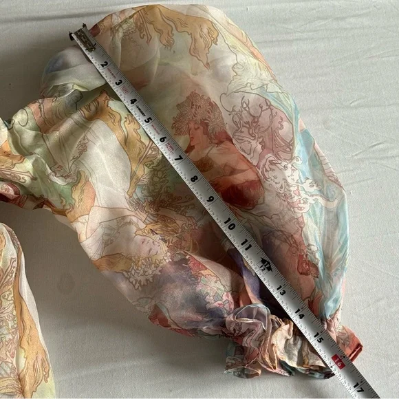 Selkie Mucha Puff Babydoll Dress Womens XS Mini Sheer Coquette Fairy Whimsical - Picture 16 of 16